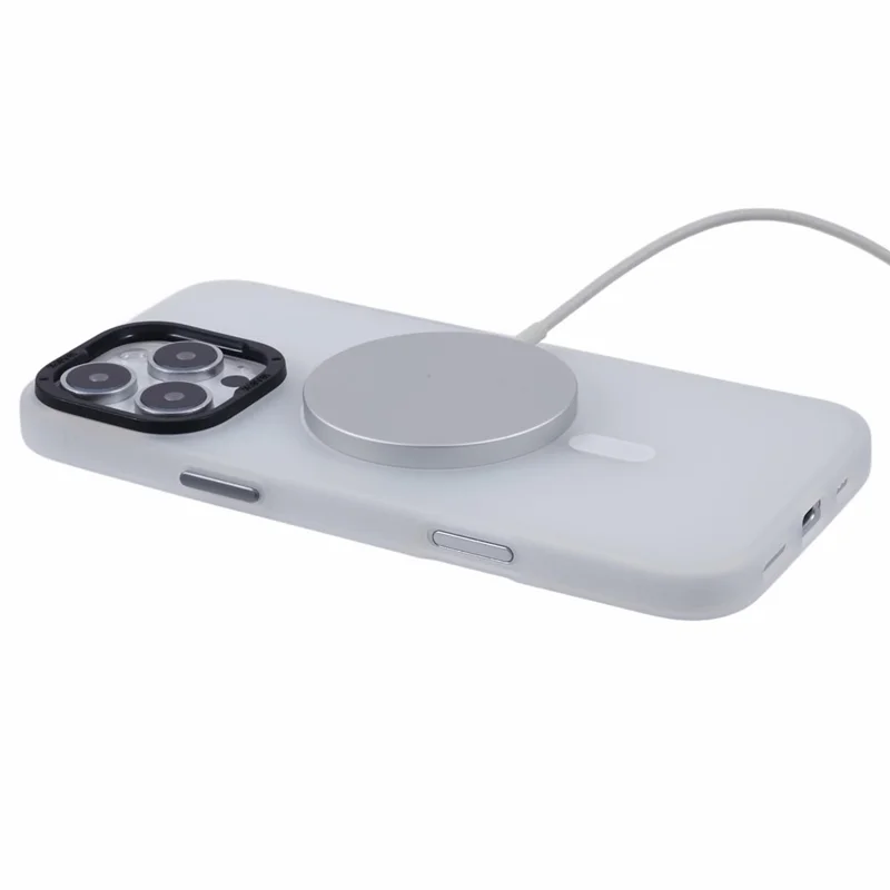 X-LEVEL Für iPhone 16 Pro Max Hülle kompatibel mit MagSafe Matt rückseitige PC + TPU Handyhülle - Weiß
