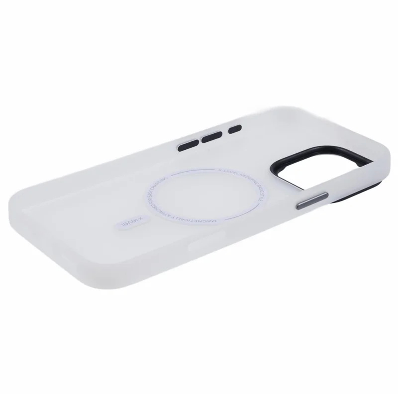 X-LEVEL Für iPhone 16 Pro Max Hülle kompatibel mit MagSafe Matt rückseitige PC + TPU Handyhülle - Weiß
