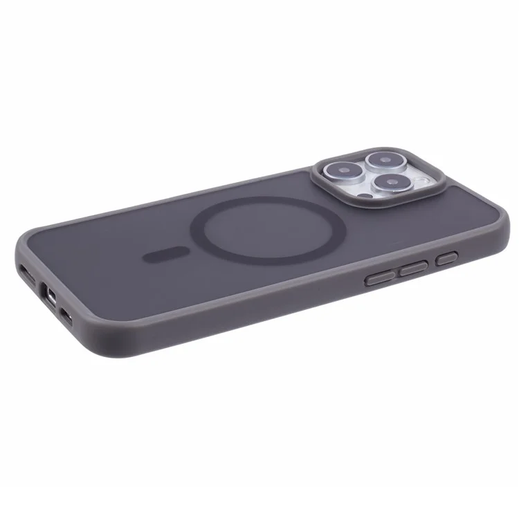 Capa X-LEVEL Compatível com iPhone 16 Pro Caso com MagSafe TPU+Capa Acrílica Revestida de Borracha - Cinza