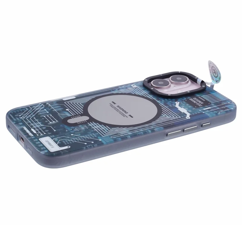 YOUNGKIT Seria Technologiczna dla iPhone 16 Plus Etui Kompatybilne z MagSafe Projekt Obwodu PC+TPU Matowe Etui - Szare