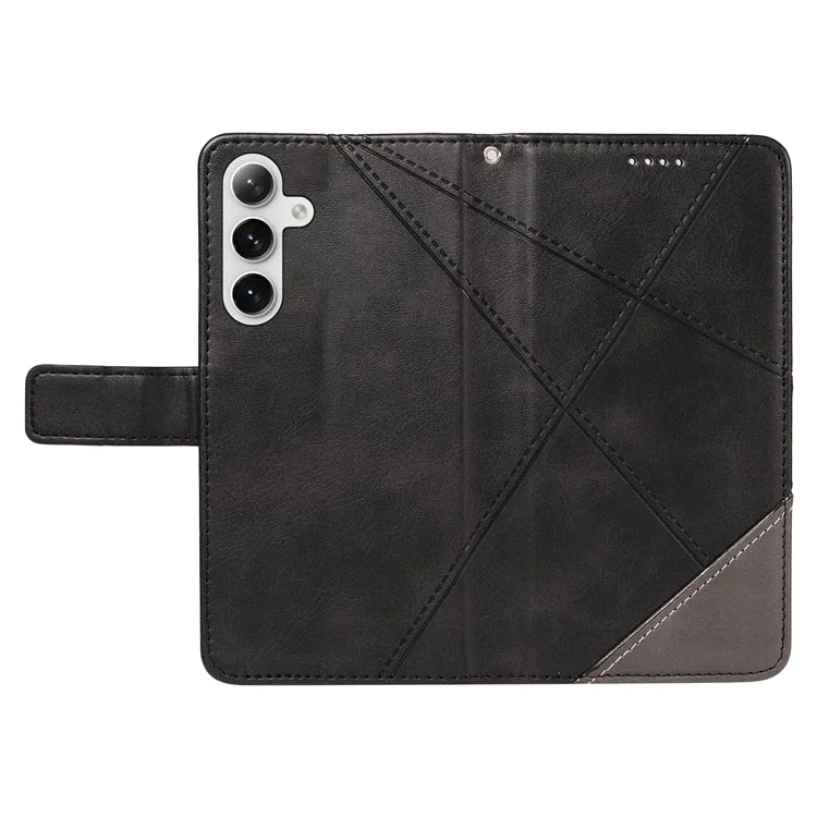 Für Samsung Galaxy S23 FE Case Schützende Geometrische Geldbörse Leder Handyhülle - Schwarz