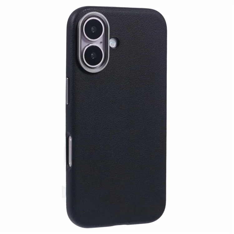 X-LEVEL For iPhone 16 Case Compatible with MagSafe PU Leather Hard PC Phone Cover - Black