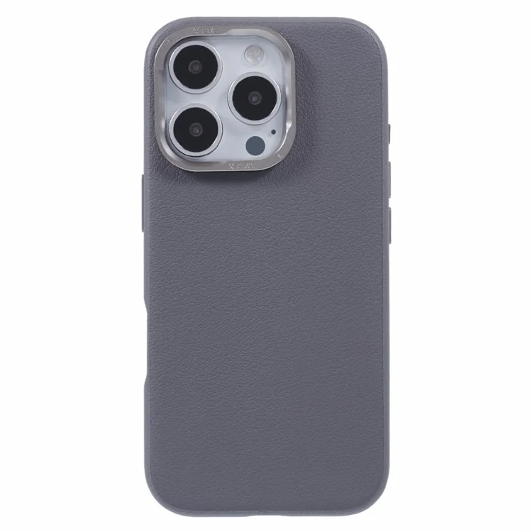 X-LEVEL For iPhone 16 Pro Magnetic Case PU Leather + PC Phone Cover Falling Shockproof - Grey