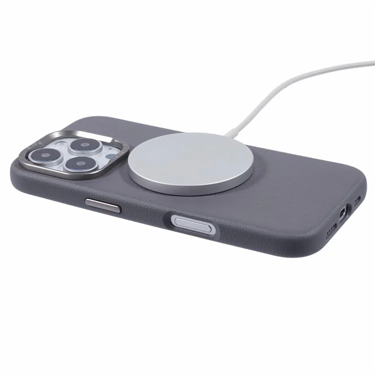 X-LEVEL For iPhone 16 Pro Magnetic Case PU Leather + PC Phone Cover Falling Shockproof - Grey
