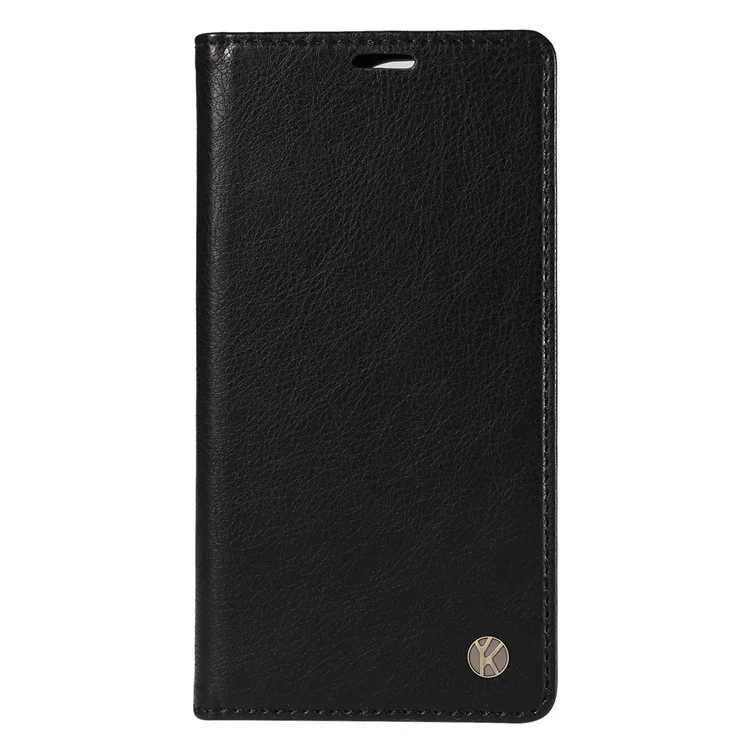YIKATU YK-006 Für Samsung Galaxy M35 5G Hülle Litchi-Struktur-Leder Brieftasche Handyhülle - Schwarz