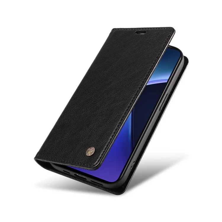 YIKATU YK-006 For OnePlus Nord CE4 Lite 5G / Oppo K12x 5G (China) Case Folio Magnetic Closure Leather Phone Cover - Black