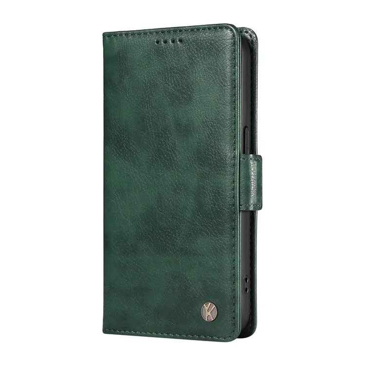 YIKATU YK-007 für OnePlus Nord CE4 Lite 5G / Oppo K12x 5G (China) Brieftaschenhülle, Lederimitat mit Litschimusterung, Handyhülle - Grün