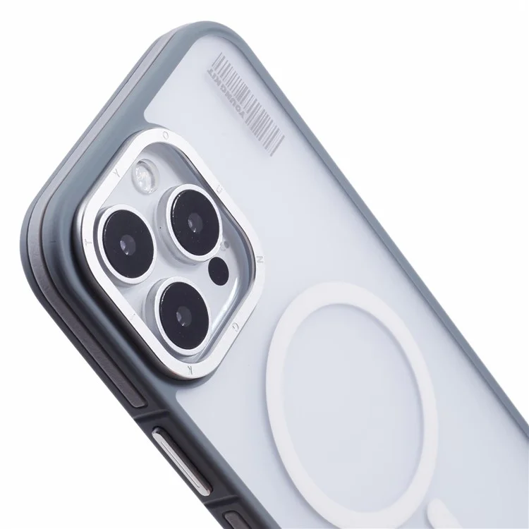 YOUNGKIT For iPhone 16 Pro Case Compatible with MagSafe Skin-Touch Matte PC + TPU Phone Cover - Cinza
