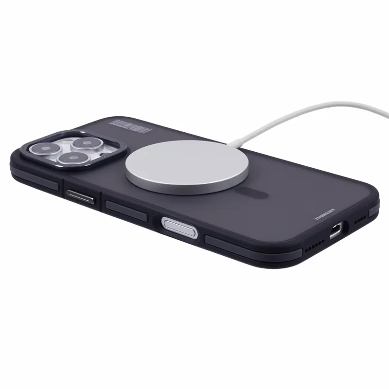 YOUNGKIT For iPhone 16 Pro Case Compatible with MagSafe Skin-Touch Matte PC + TPU Phone Cover - Black