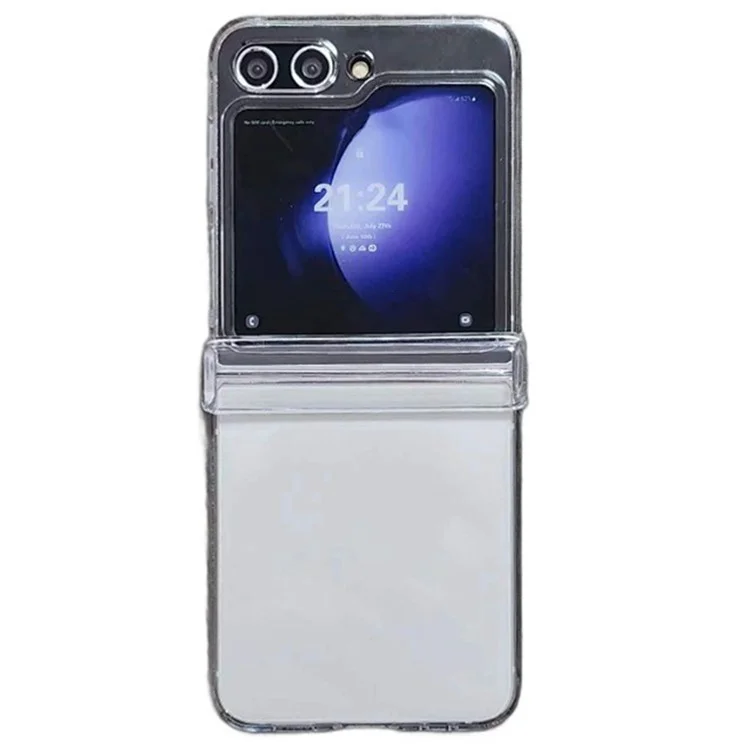 Para Samsung Galaxy Z Flip5 5G Case Hinge Protection PC Clear Shockproof Phone Cover