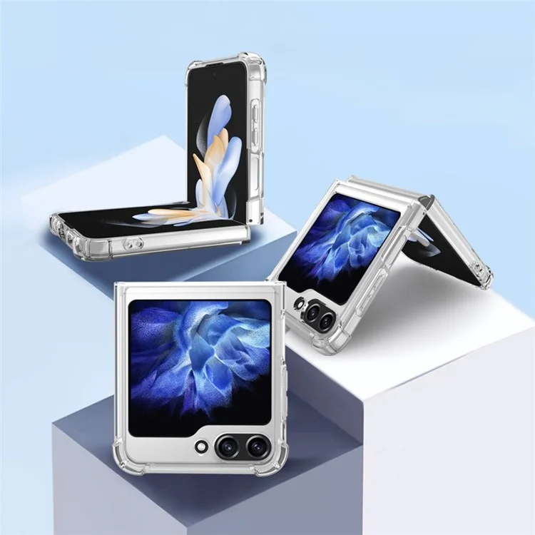 Para Samsung Galaxy Z Flip5 5G Capa Clear Acrylic Phone Cover Reforçado Cantos