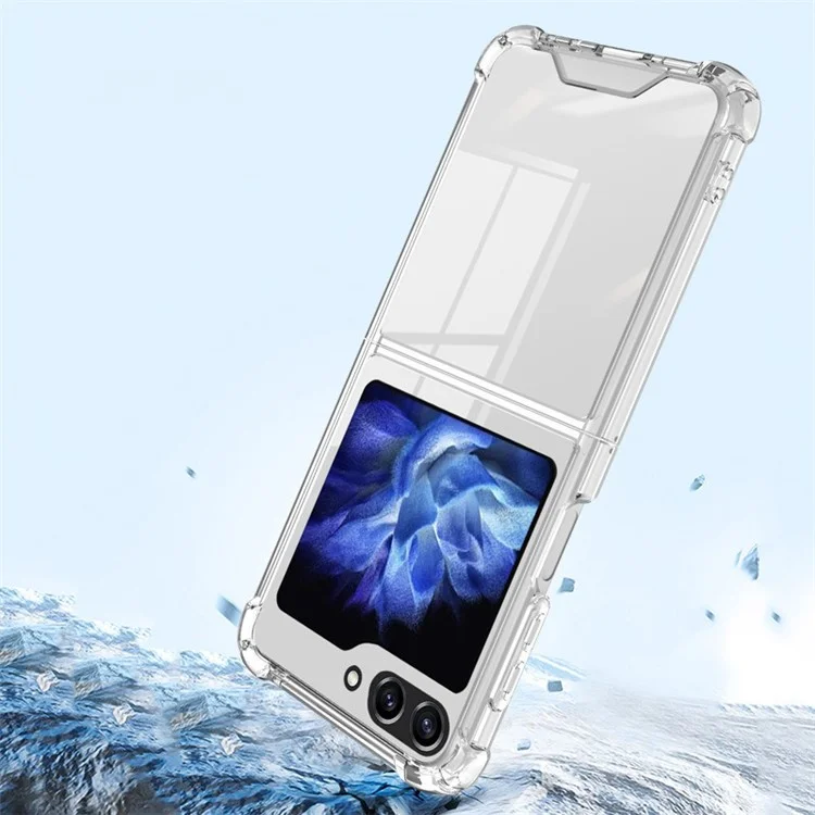 Para Samsung Galaxy Z Flip5 5G Capa Clear Acrylic Phone Cover Reforçado Cantos