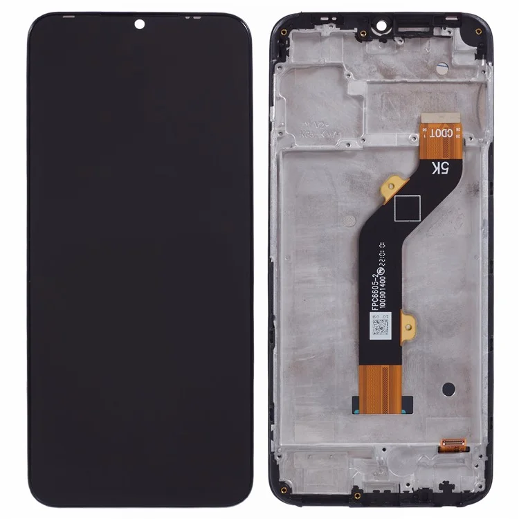 Para TECNO Spark 8C 4G KG5k, KG5j Grado C Pantalla LCD y conjunto de digitalizador + Parte de repuesto de marco (sin logotipo)