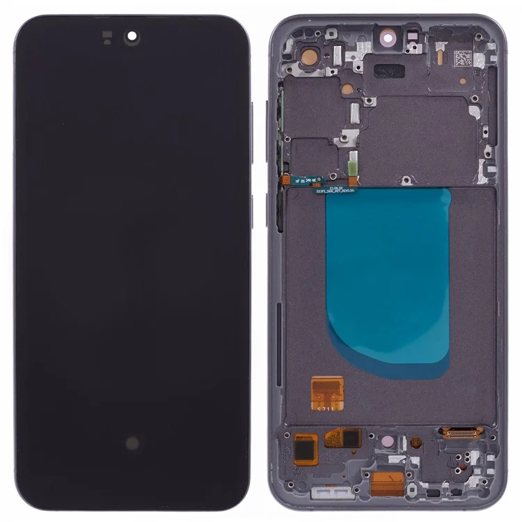 Pour Samsung Galaxy S23 FE S711 Grade C Écran OLED et Ensemble de Numériseur + Cadre de Remplacement (Sans Logo) - Gris