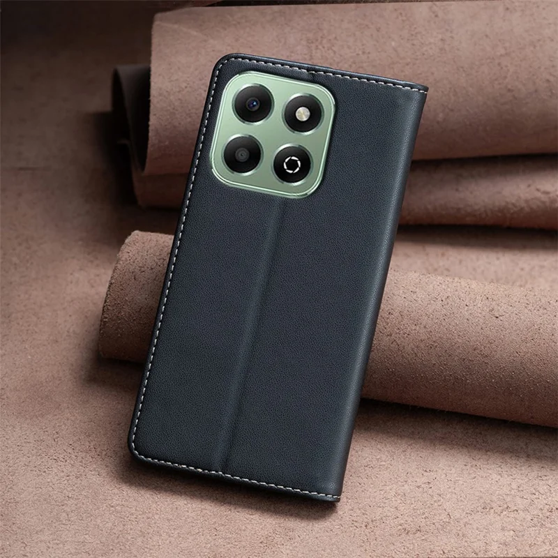 BINFEN COLOR BF18 Por Honor X6b 4G Funda Titular de la tarjeta Soporte Flip Funda de cuero para teléfono - Negro