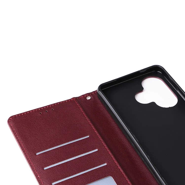 Para Xiaomi Redmi 13 5G / 4G Caso Carteira Stand View Capa de Telefone em Couro PU - Vinho Tinto