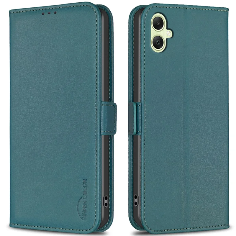 BINFEN COLOR BF31 For Samsung Galaxy A06 4G Case PU Leather Flip Folio Phone Wallet Cover - Green