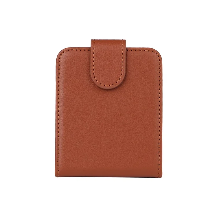 For Samsung Galaxy Z Flip4 5G Case Card Slots PU Leather Phone Cover - Brown