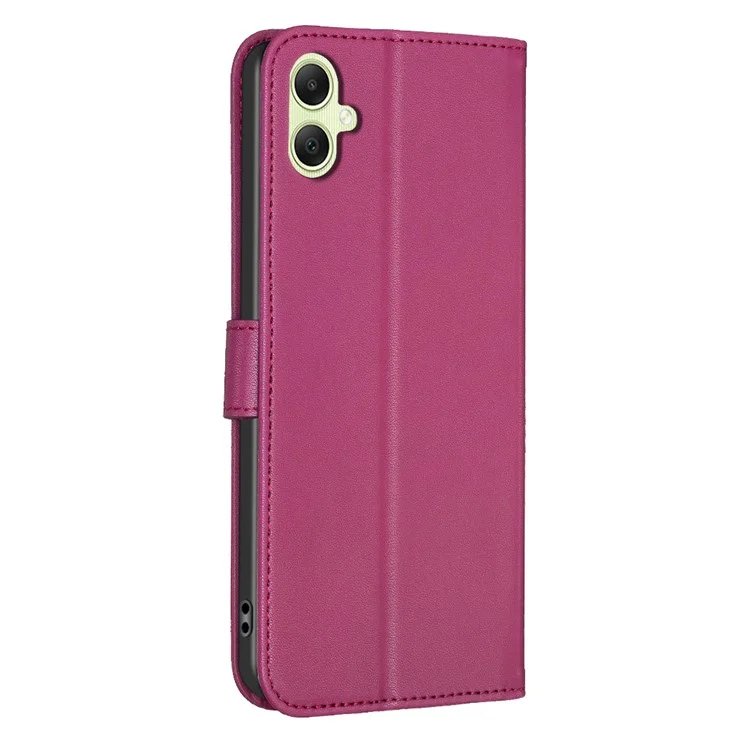 Para Samsung Galaxy A06 Case PU Leather Wallet Stand Phone Cover Clover Pattern - Rose