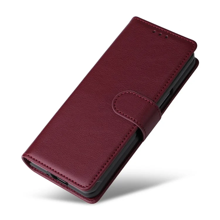 Per Samsung Galaxy Z Fold4 5G Case PU Pelle Custodia Telefonica con 3 Slot per Schede - Rosso Vino