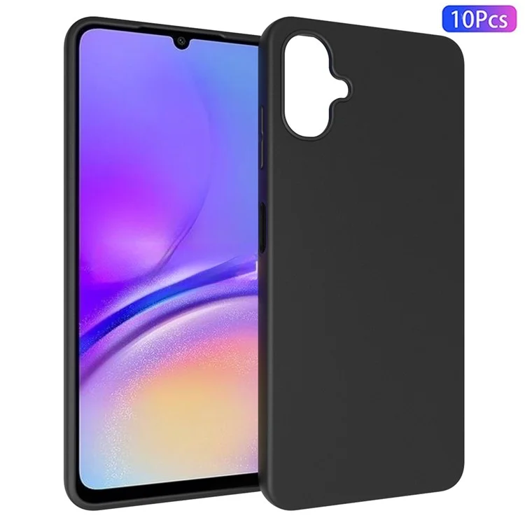 10 Stück / Packung für Samsung Galaxy A06 Case Soft TPU mattes Schutzhülle - Schwarz