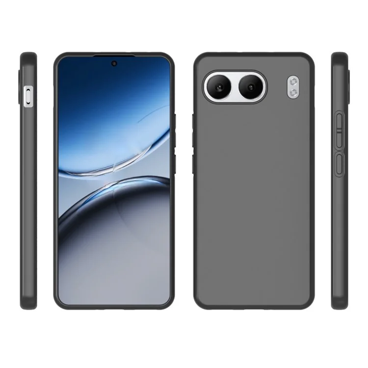 10 piezas / paquete para el caso OnePlus Nord 4 Matte TPU Soft Back Protective Cover - Negro