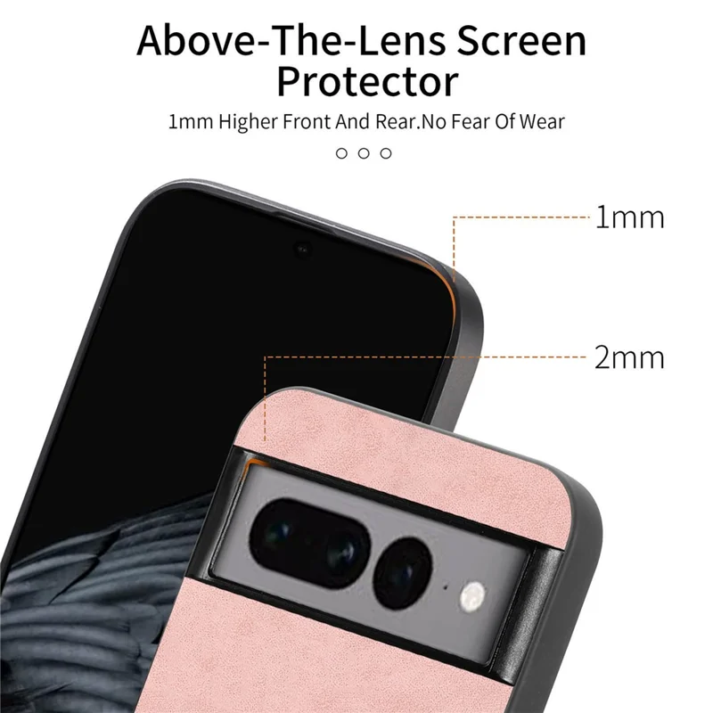 For Google Pixel 7 Pro 5G Læderbagside Case Kompatibel med MagSafe Hudfølelses Telefonbeskyttelse - Blå