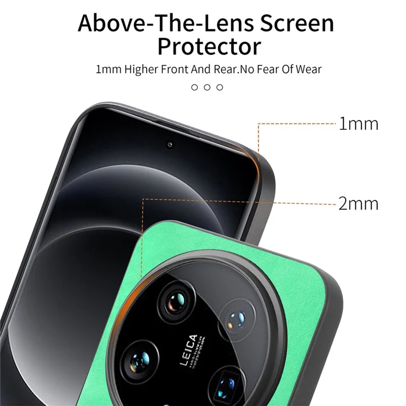 For Xiaomi 14 Ultra Leather Back Magnetic Case Skin-touch Phone Cover - Blue