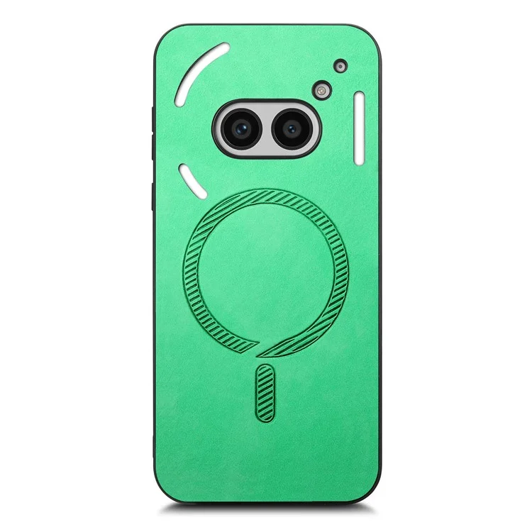 Pour Nothing Phone (2a) Plus / Phone (2a) Étui Dos en Cuir Compatible avec MagSafe Coque de Téléphone Peau-Contact - Vert