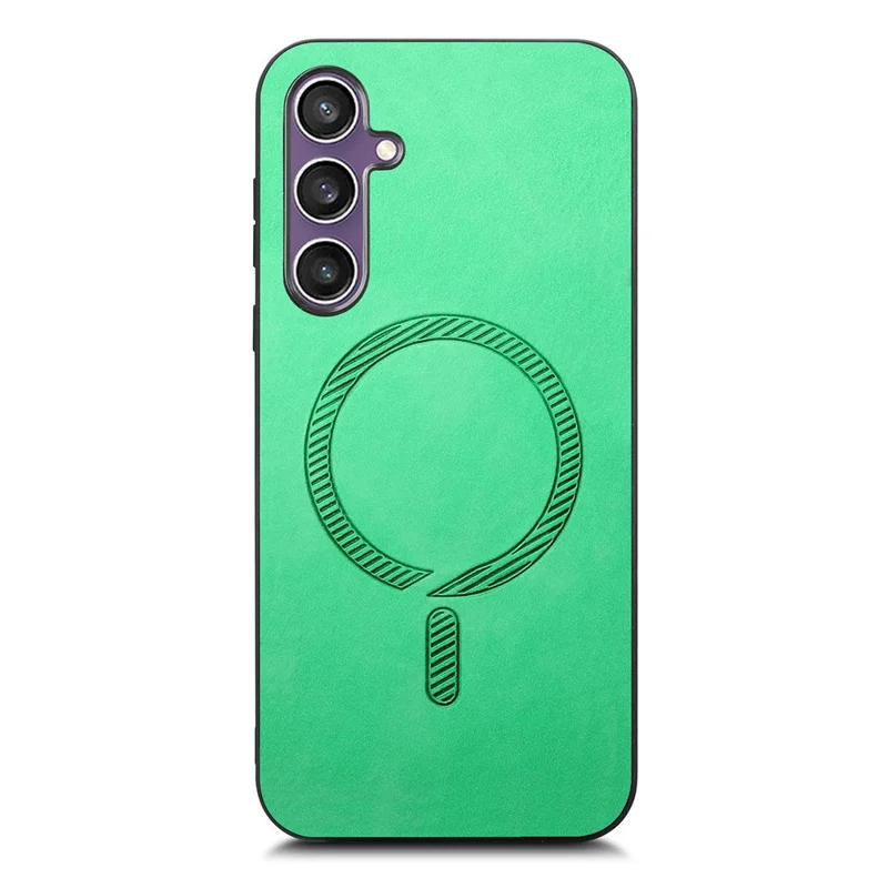 Per Samsung Galaxy S23 FE Custodia in Pelle Posteriore Compatibile con MagSafe Skin-Touch Cover Telefonica - Verde