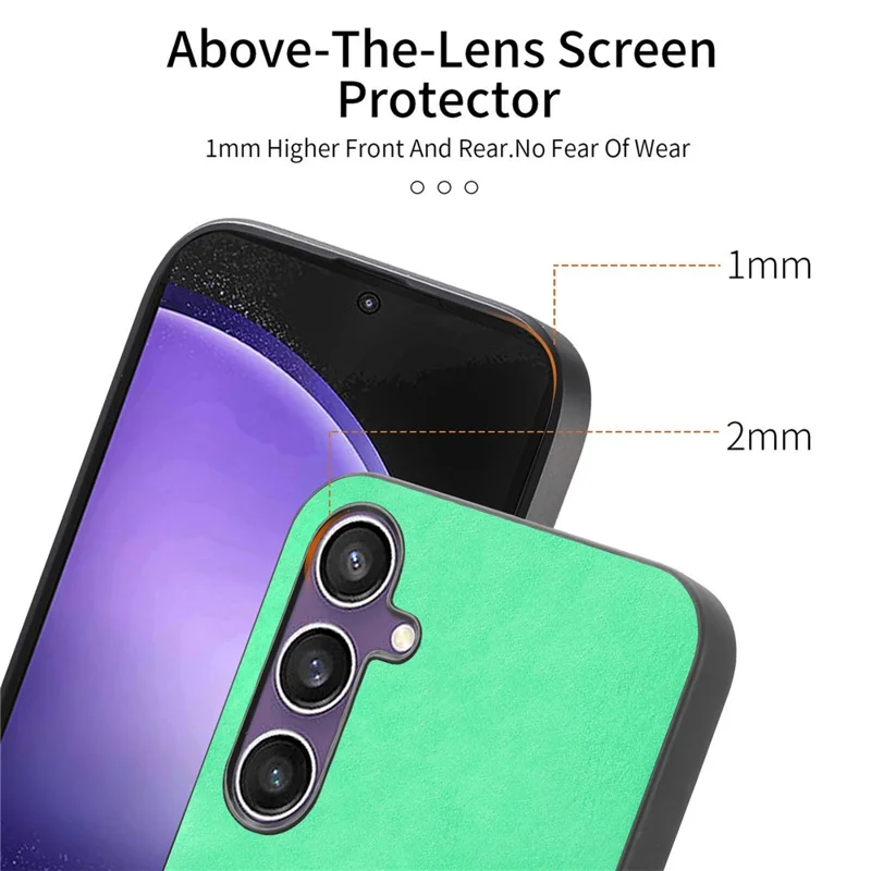 For Samsung Galaxy S23 FE Leather Back Case Magnetic Case Skin-touch Phone Cover - Purple