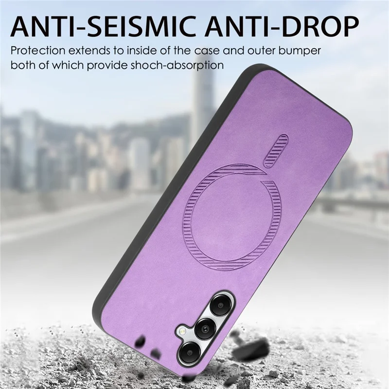 Per Samsung Galaxy A05s 4G Custodia in Pelle per Retro Compatibile con MagSafe Custodia per Telefono a Contatto con la Pelle - Verde