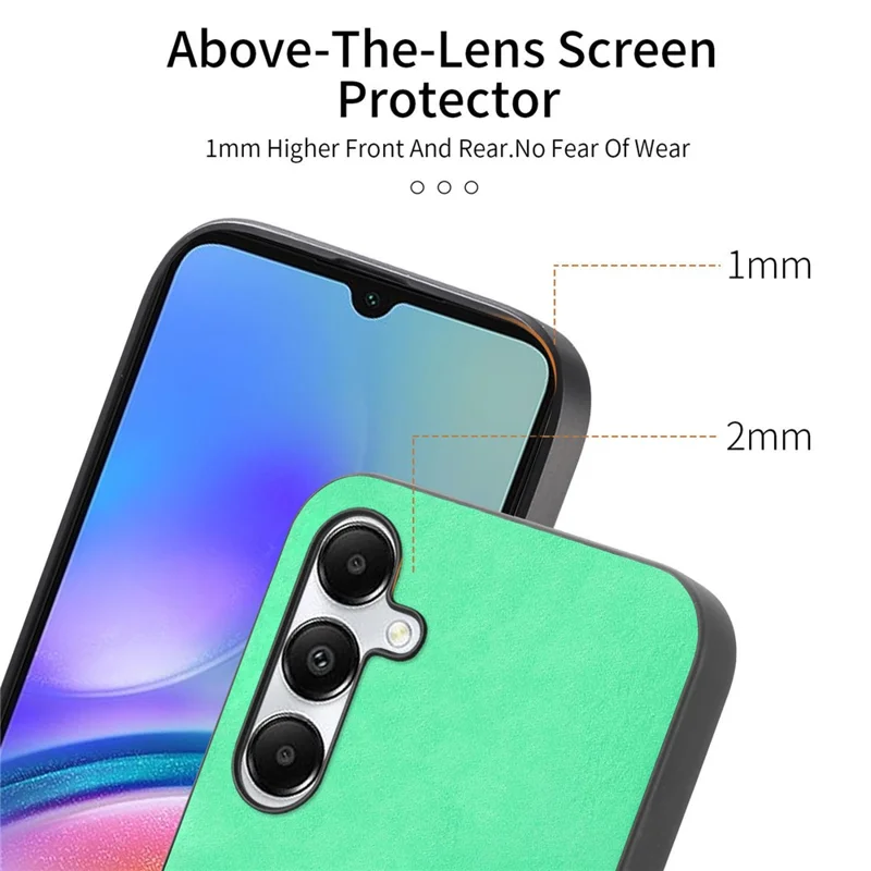 Pour Samsung Galaxy A05s 4G Étui de protection arrière en cuir compatible avec MagSafe Housse de téléphone touch skin - Violet