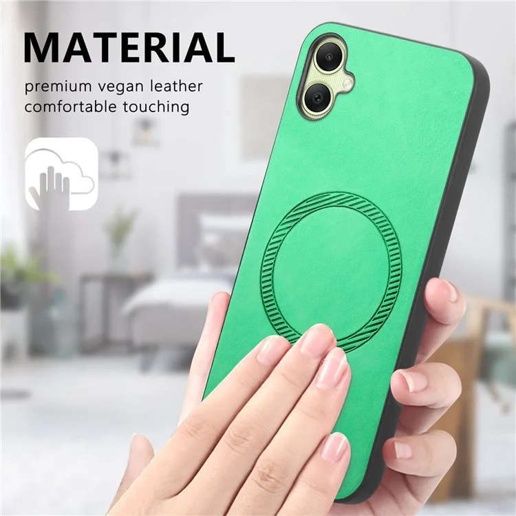 Per Samsung Galaxy A05 4G Custodia in pelle posteriore compatibile con MagSafe Custodia Touch Skin Phone - Verde