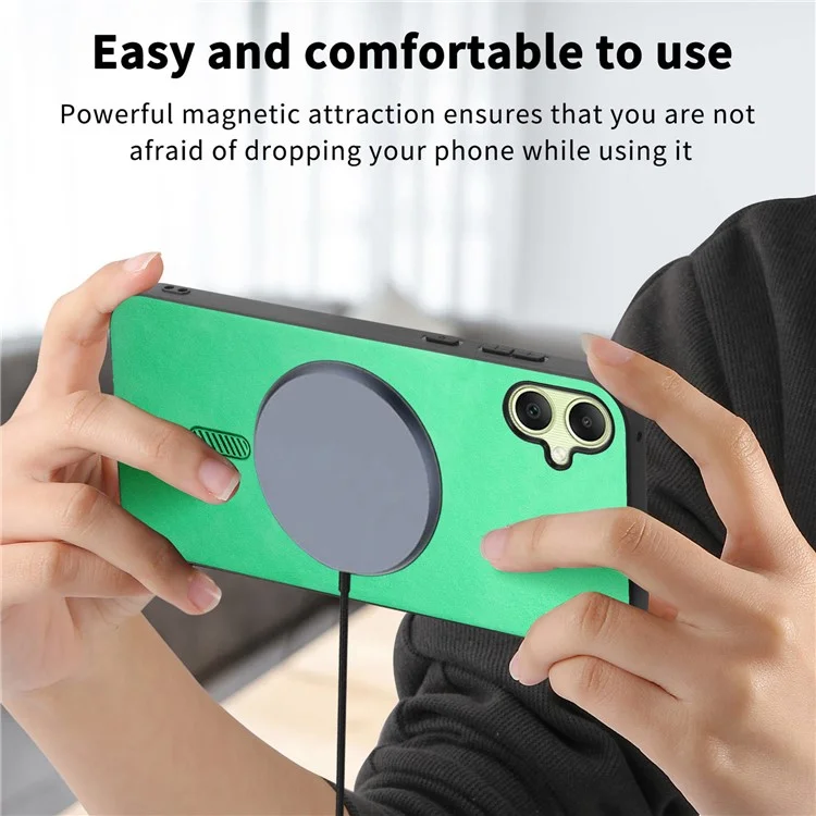Per Samsung Galaxy A05 4G Custodia in pelle posteriore compatibile con MagSafe Custodia Touch Skin Phone - Verde