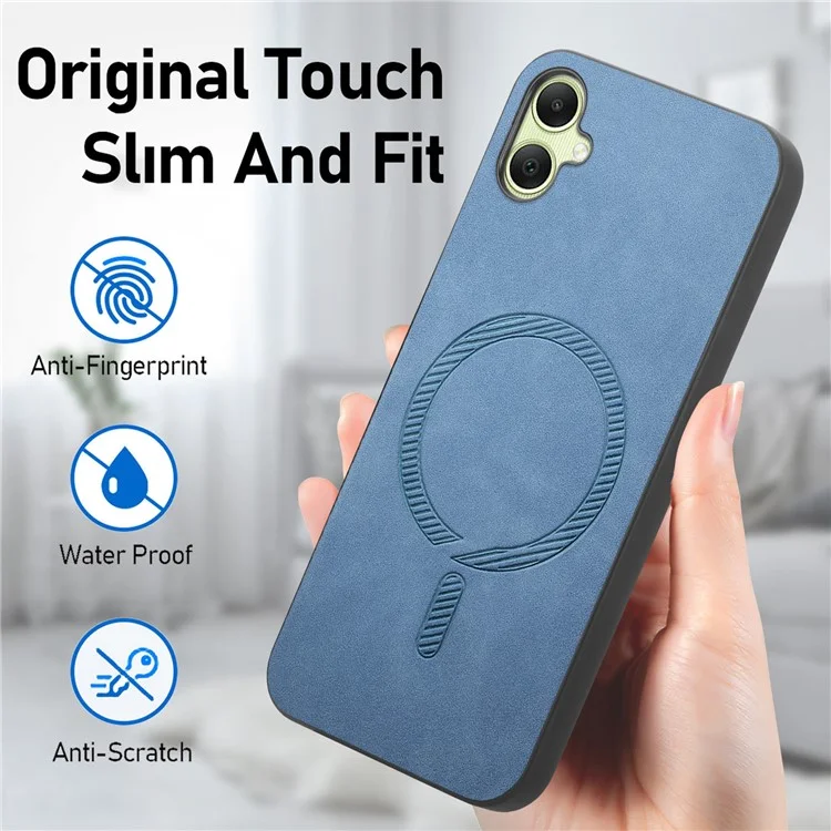 Per Samsung Galaxy A05 4G Custodia in pelle posteriore compatibile con MagSafe Custodia Touch Skin Phone - Verde
