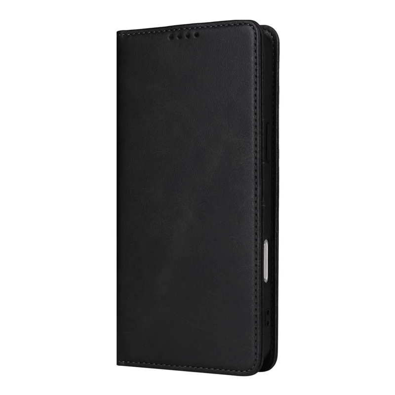 Voor iPhone 15 Pro hoesje RFID-blokkering telefoon lederen cover met magnetische sluiting - Zwart