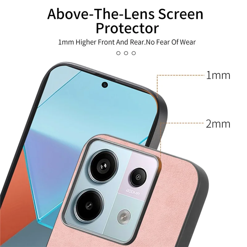 B1 til Xiaomi Poco X6 5G / Redmi Note 13 Pro 5G Læderbagside Case Kompatibel med MagSafe Hud-berøringsdæksel - Sort