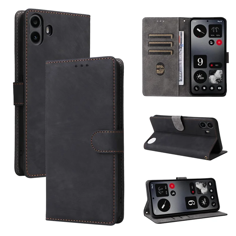 For Nothing CMF Phone 1 Custodia in Pelle con Protezione RFID - Nero