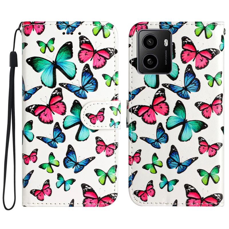 Per HMD Pulse / Custodia per portafoglio Pulse+ con design a stampa Custodia in pelle per telefono - Farfalle