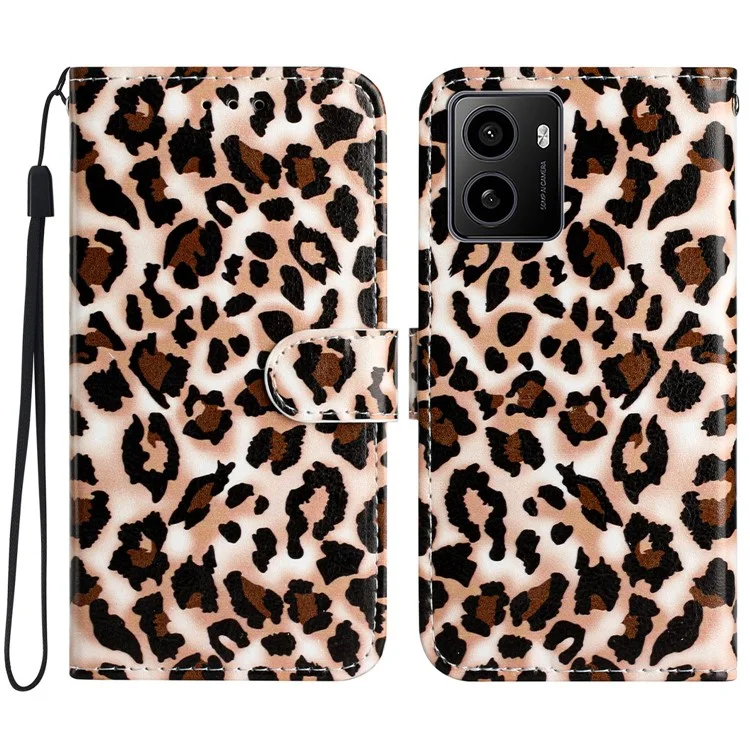 For HMD Pulse / Pulse+ Wallet Case Printed Pattern Design Leather Phone Cover - Leopard Print