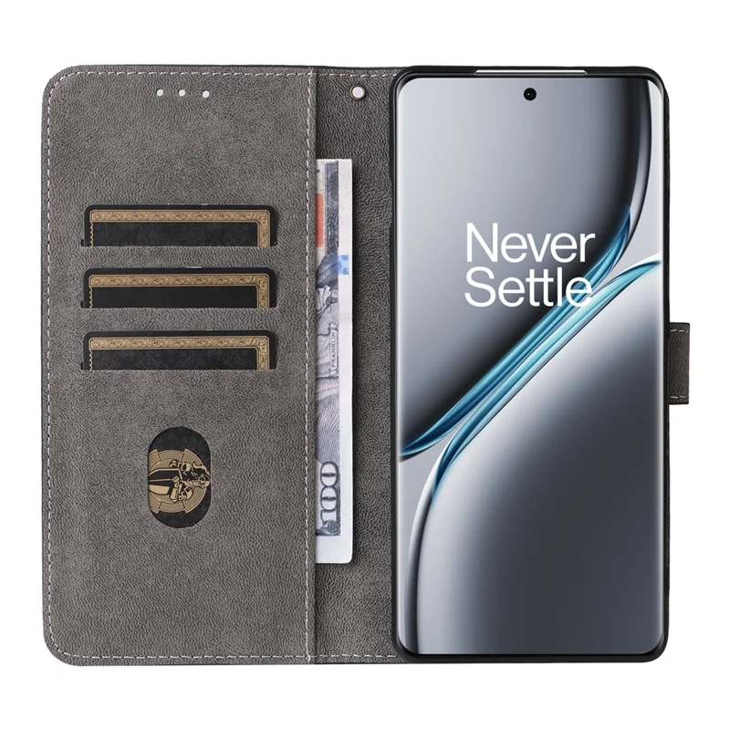 For OnePlus Ace 3 Pro 5G Case RFID Blocking Wallet Stand Leather Phone Cover - Blue