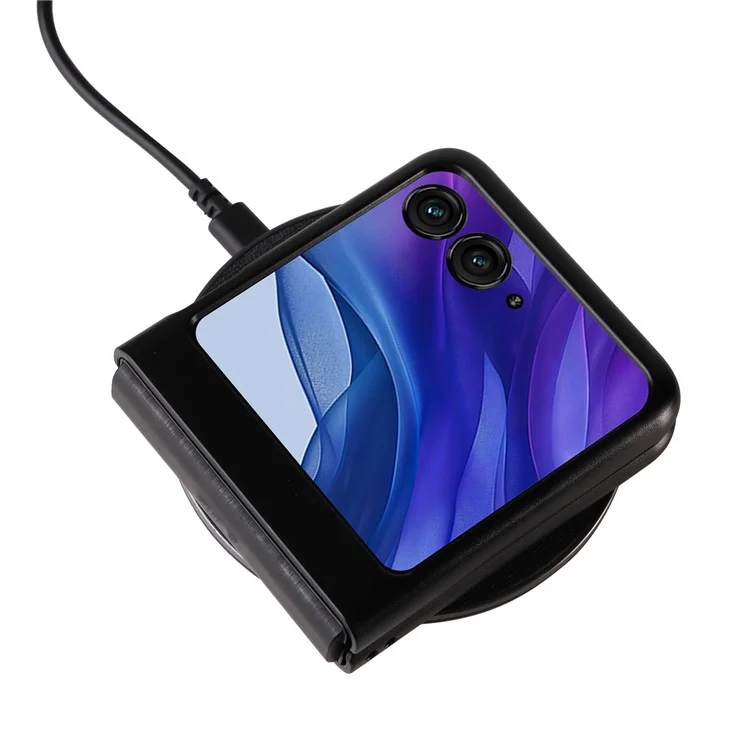 Для Motorola Razr 50 5G Чехол Anti-Drop Litchi Texture PU+Hard PC Phone Cover - Белый