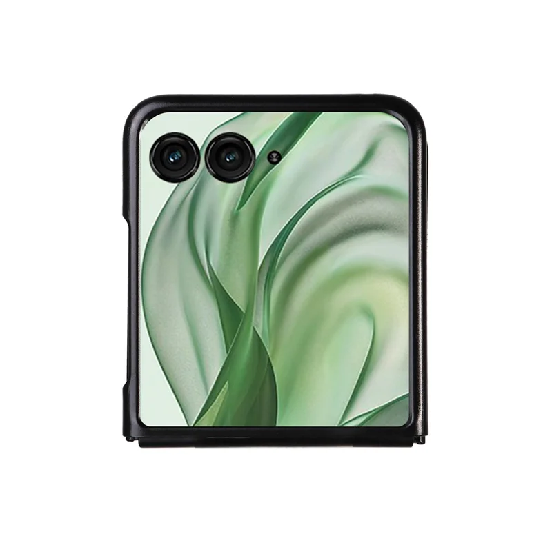 Per Motorola Razr 50 Ultra 5G Case Litchi Texture Leather+Hard PC Phone Cover - Nero