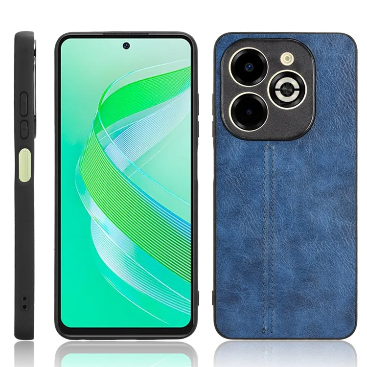 Per Infinix Smart 8 Plus / 8 Pro 4G Custodia Linea di Cucitura PU Pelle+PC+TPU Copertina del Telefono - Blu