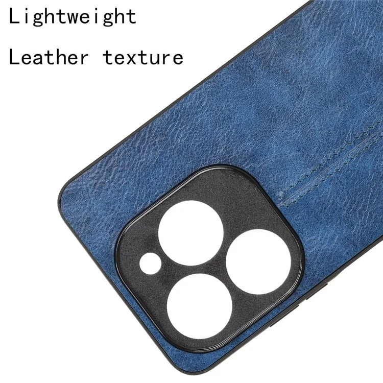 Per Infinix Smart 8 Plus / 8 Pro 4G Custodia Linea di Cucitura PU Pelle+PC+TPU Copertina del Telefono - Blu