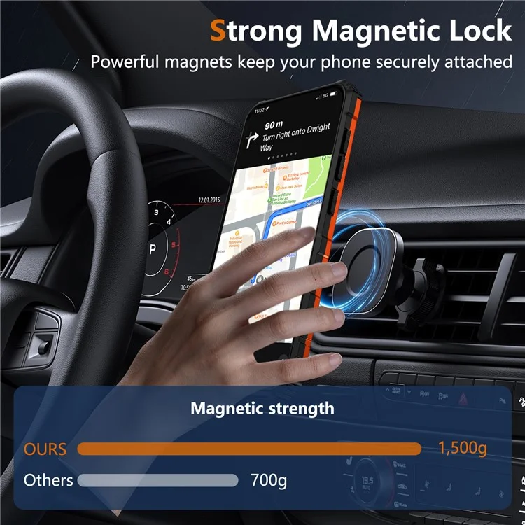Для чехла Samsung Galaxy S24+ совместимый с MagSafe Rotary Kickstand Anti-Drop TPU+PC Phone Cover - Orange