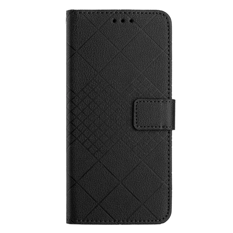 HT06 para Samsung Galaxy A06 Funda de cuero PU Billetera Flip Folio Funda de teléfono - Negro