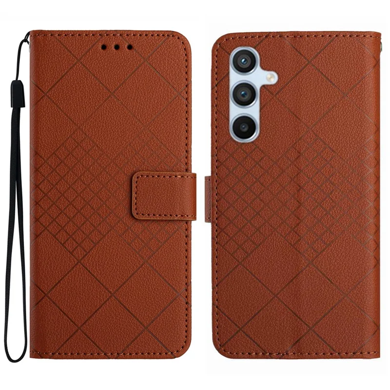 HT06 per Samsung Galaxy A16 5G / A16 4G Custodia Portafoglio in Pelle PU Flip Folio Cover per Telefono - Marrone