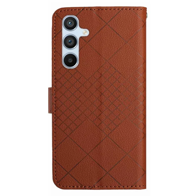 HT06 per Samsung Galaxy A16 5G / A16 4G Custodia Portafoglio in Pelle PU Flip Folio Cover per Telefono - Marrone